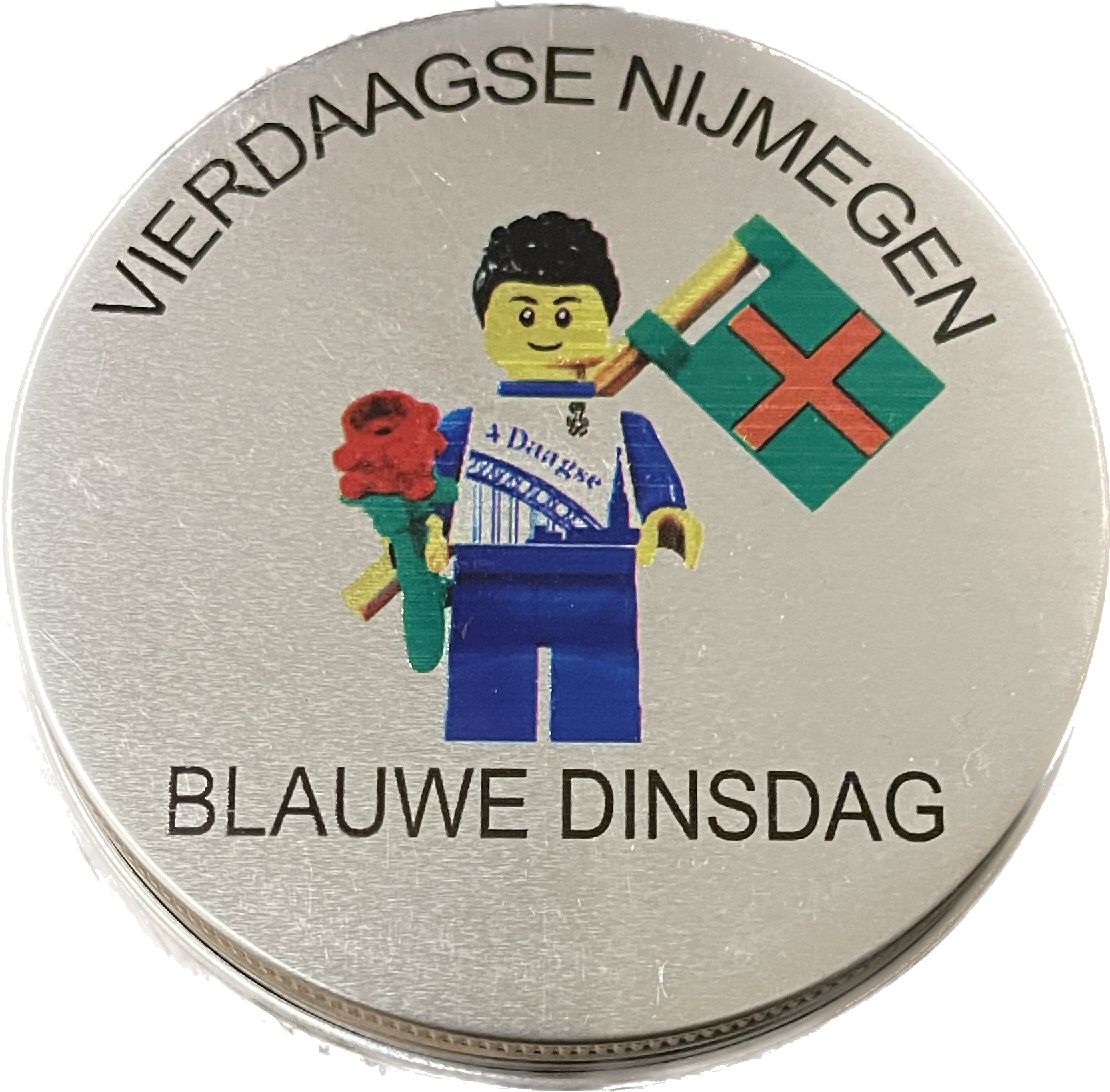 4Daagse poppetje blauwe dinsdag editie in kadoblikje