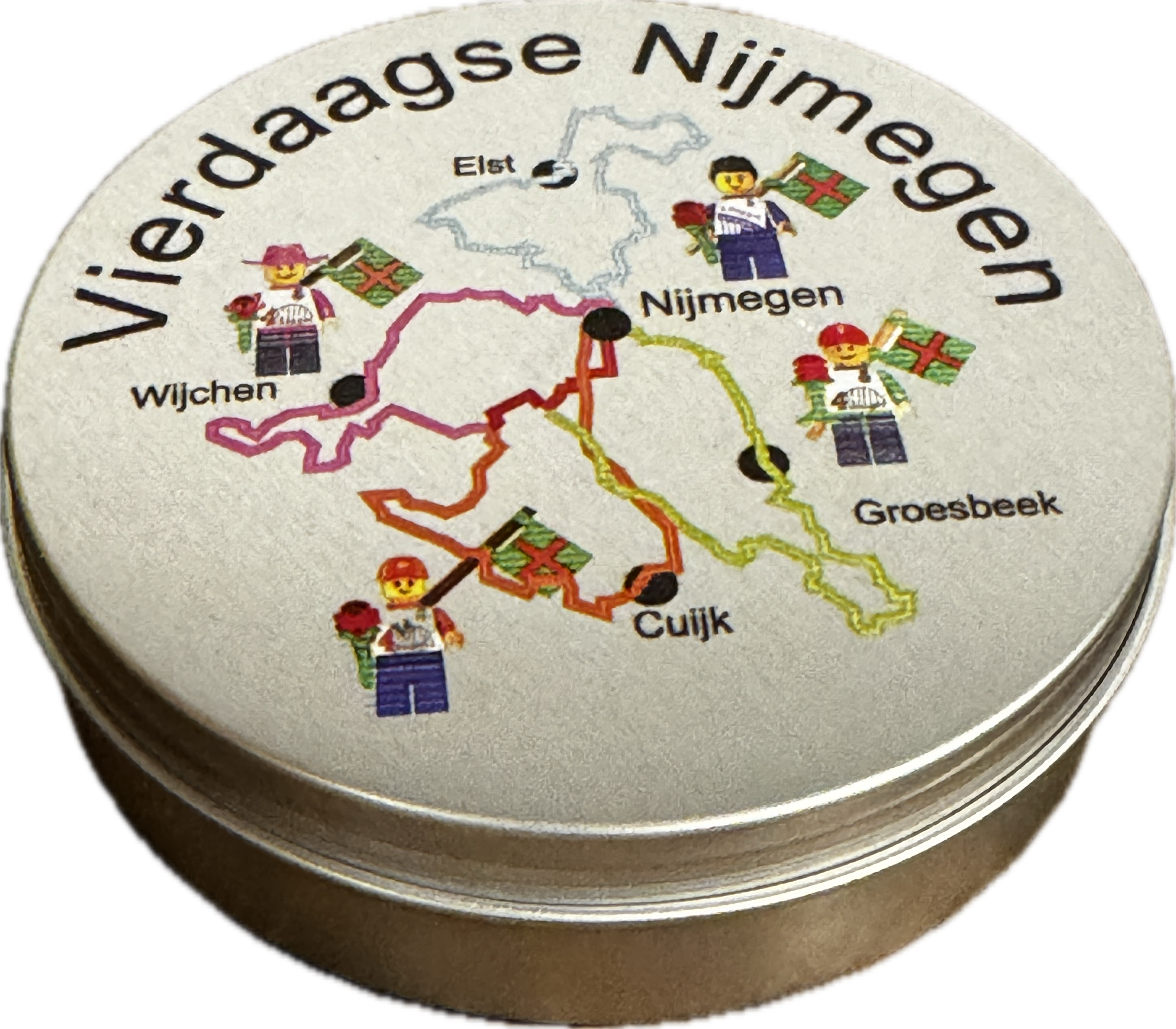 4Daagse poppetje alle vier in kadoblikje