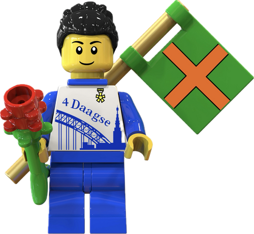 4Daagse poppetje blauwe dinsdag editie in kadoblikje