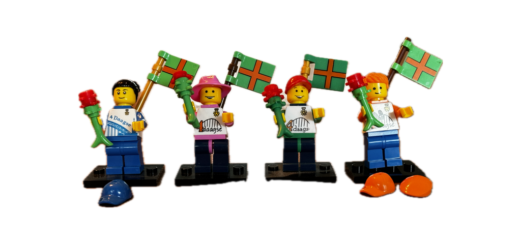 4Daagse poppetje alle vier in kadoblikje